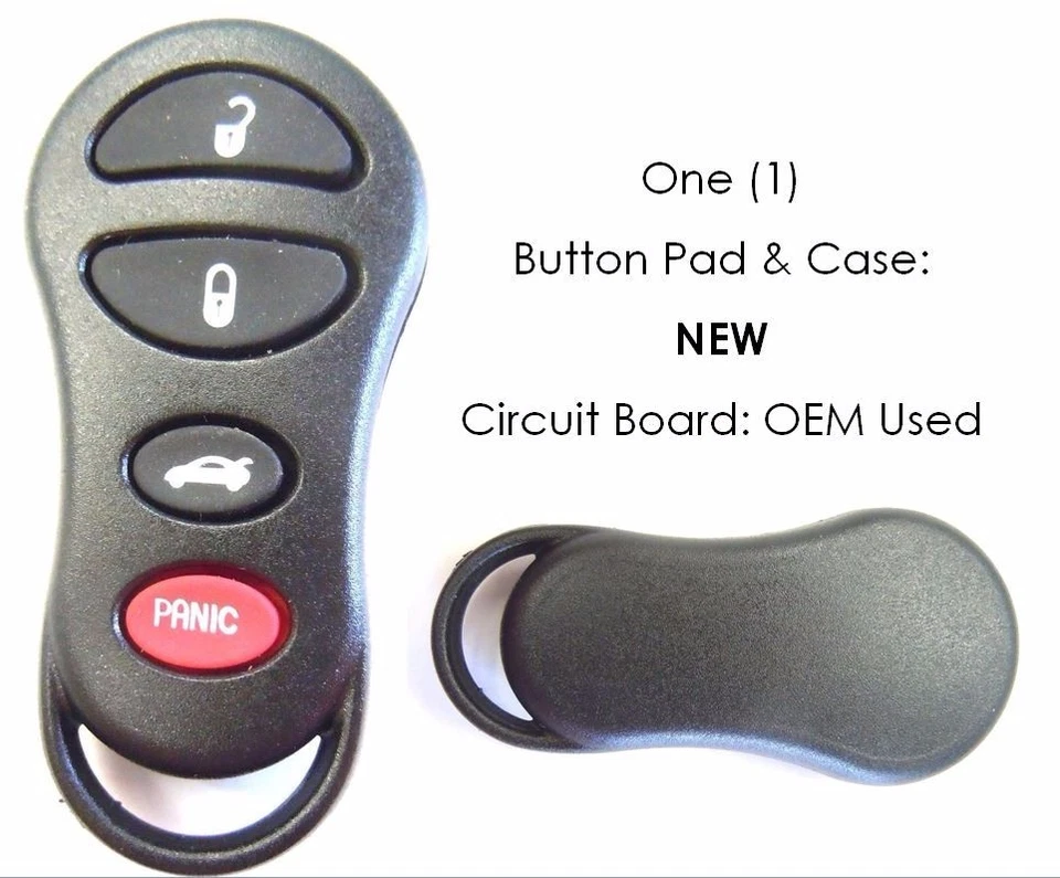 Llavero remoto de 4 botones de entrada sin llave para Chrysler Neon GQ43VT9T 2000-2001 Foto 3 de 4