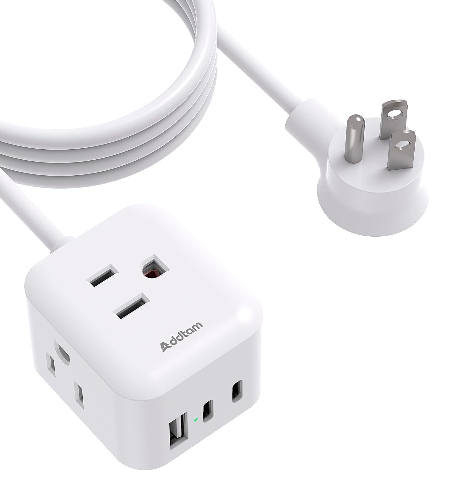 Cruise Essentials, 5 Ft Small Power Strip with 3 Outlets and 3 USB Ports(2 US...