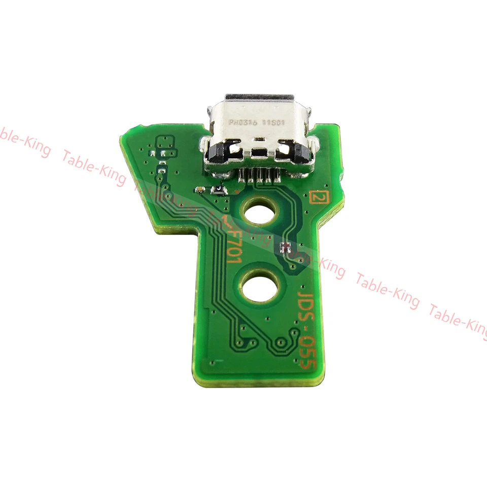 USB Power Charging Port Board+12 pin Cable for For Sony PS4 Controllers JDS-055 - Image 2 of 4