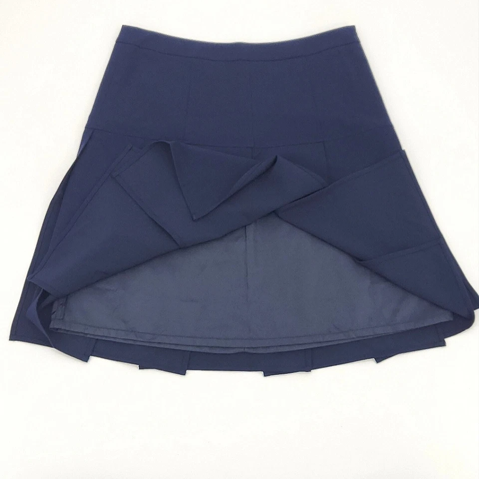 Tommy Hilfiger плиссированные юбки женщин размер 6 полуночный синий колена длина опрятный - Изображение 2 из 4