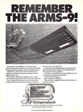 Dataproducts ARMS-9 Airborne Ruggedized Mem Sys Mil-E-5400 Vtg Magazine Print Ad