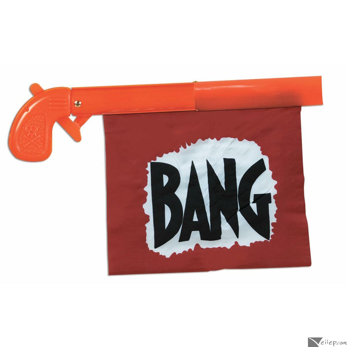 Forum Novelties Halloween Cosplay Hilarious Clown Bang Gun, Orange