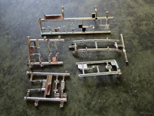 Model Car Parts Monogram 37 Ford Street Rod Chrome  1/25 Bumpers Mirrors & More