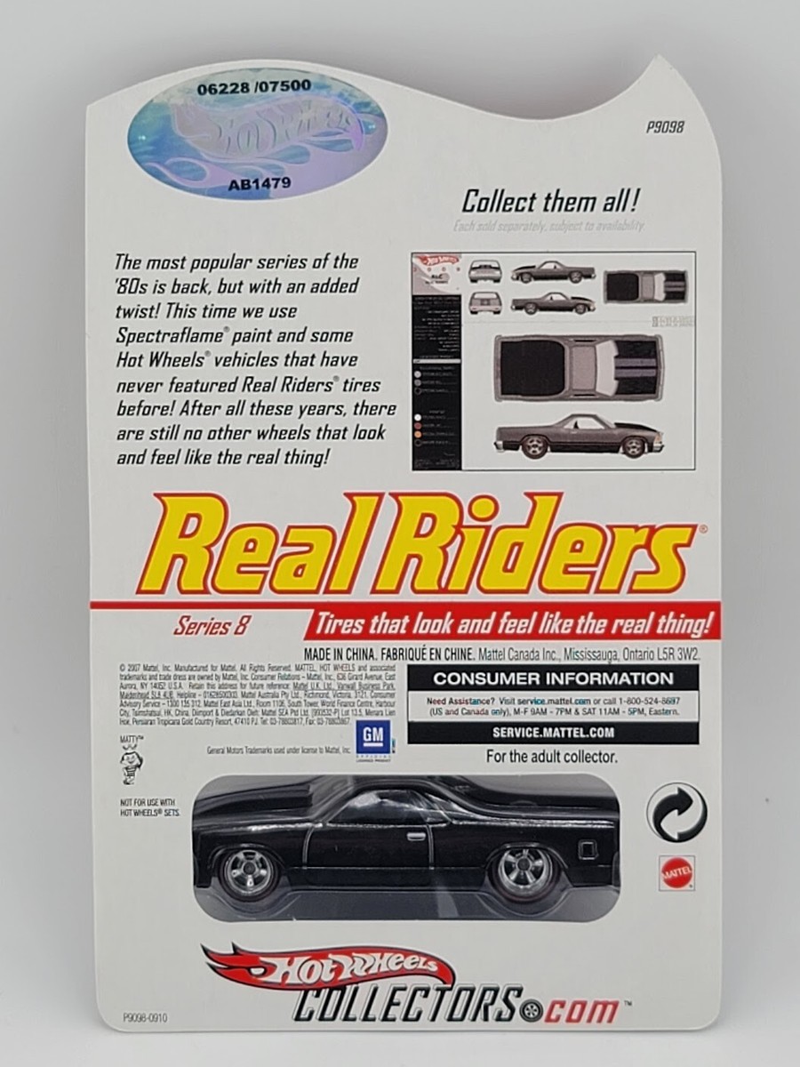 ミニカー Hot Wheels RLC REAL RIDERS 80 EL CAMINO HOT WHEELS 2007 RLC : SERIES 8 REAL RIDERS : '80 EL CAMINO