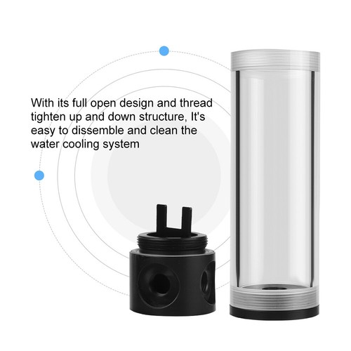 G1/4 DIY PC Water Cooling Tank Cylinder Reservoir Kit 190mm 240mm 300mm 400mm - Photo 3/24