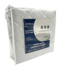 UNILIBRA 2 Pack Waterproof Crib Mattress Protector, Hypoallergenic 52  X 28  