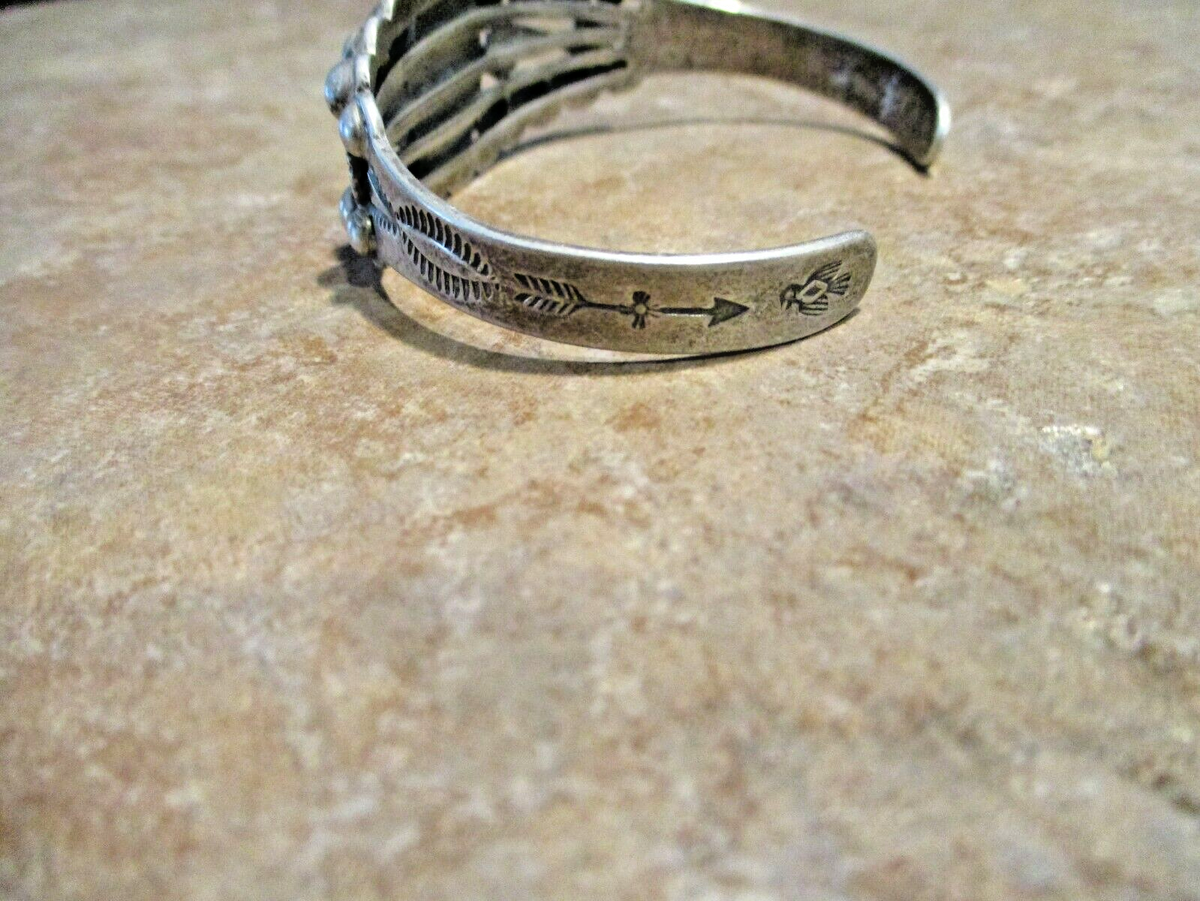 ELABORATE !! OLD 1940's / 50's Navajo Sterling Silver Turquoise