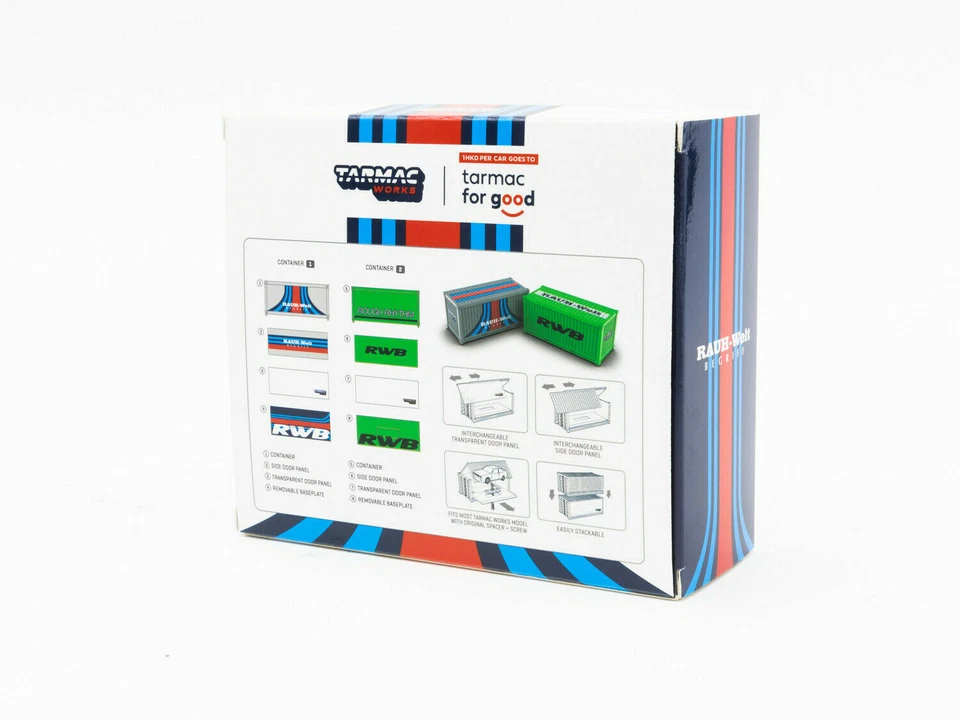 2021 Tarmac Works PARTS64 Set of (2) RWB Shipping Containers ROUGH RHYTHM 1:64 - Image 4 of 4