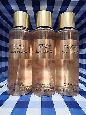 3 Bare Vanilla Victoria's Secret Fragrance Mist 8.4 fl oz 