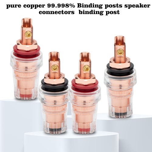 Audiophile Copper Plated Binding Post Speaker Amplifier Female Banana Terminal - 第 1/12 張圖片