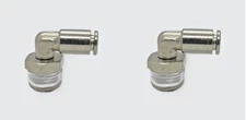 Air Suspension System 2 Fittings 90° 3/8"NPT Male To 1/4" Air Hose Push In Bag