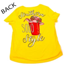 Kim Rogers Yellow Southern Solo Style Womans XL Tee Shirt
