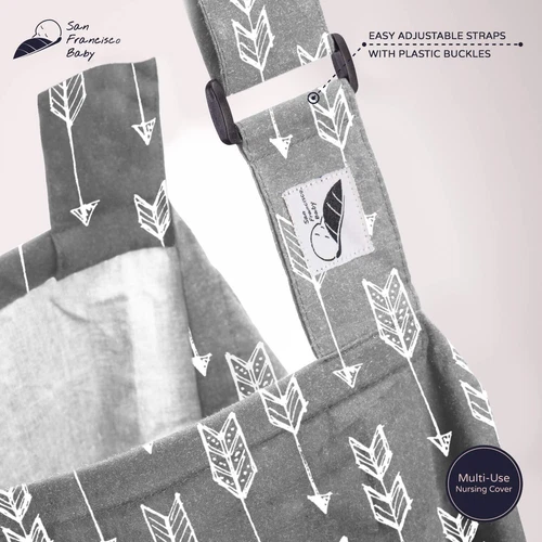 San Francisco Baby Breastfeeding Cover with Built-in Burp Cloth & Pocket 3 PACK - Picture 4 of 7