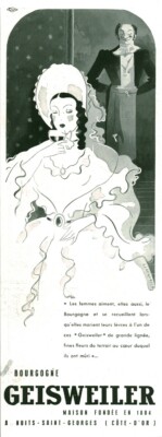  Alte Reklame Wein Burgund Geisweiler 1937 Ausgabe Zeitschrift 