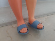  BAMBOLA JENNI ITALOCREMONA-  CIABATTINE AZZURRE - ANNI '60