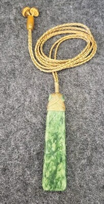 Toki, Adze, Maori, Hawaiian, Polynesian Pendant. Nephrite Jade
