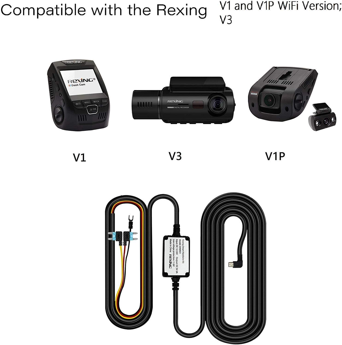 Loop Recording Rexing V1p Plus Dash Cam Rexing V1P 4K Dual Channel