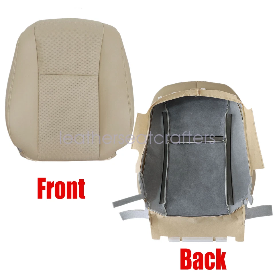 Perforated Both Side Bottom-Top Seat Cover Tan For 2007-2012 Lexus LS460 LS600h Foto 4 de 4