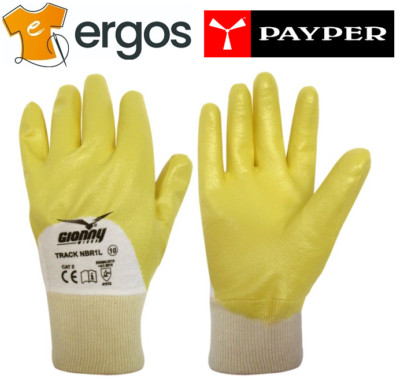 PAYPER 12 Pairs Track Gloves NBR1L Cotton 24G Resistant Liquid Light Coating