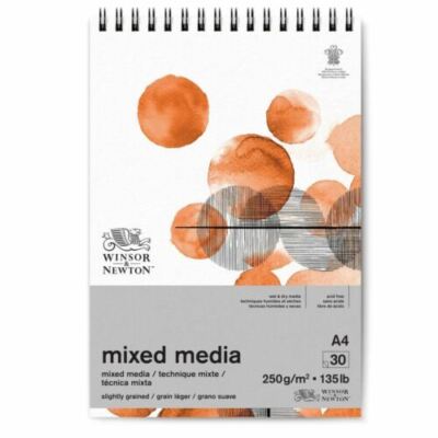 Winsor & Newton Mischtechnik Mal- und Zeichenpapier Block - A4 oder A3