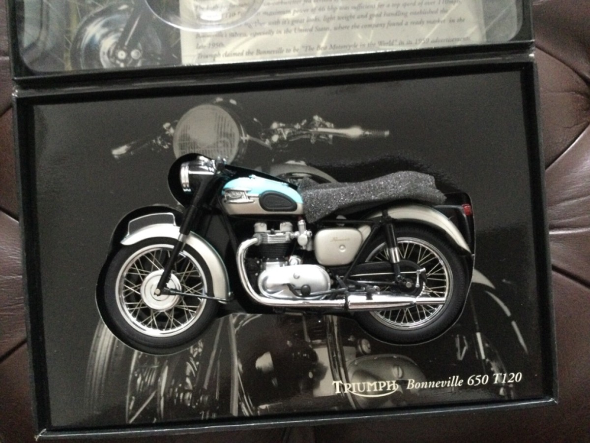 Minichamps Triumph Bonneville 650 T120, 1:12 Scale. Boxed. | eBay UK