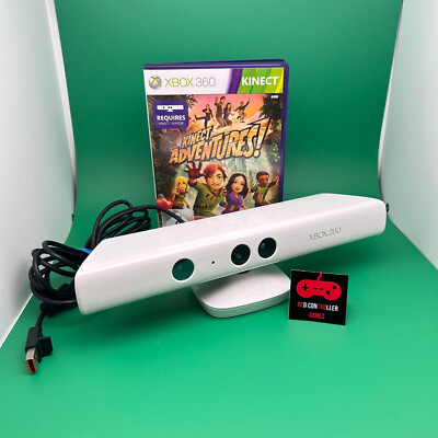 Original Microsoft XBox 360 Kinect Sensor 1414 mit Spiel Kinect Adventures weiss