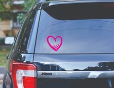 Heart Decal - Hand Drawn Style 2 Die Cut Vinyl Decal Graphic Transfer Sticker
