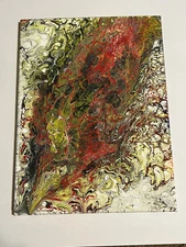 acrylic pour paintings on canvas