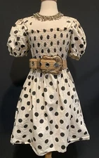 NWOT US 12 Retro 50s Style Polka Dot Dress Unique Vintage