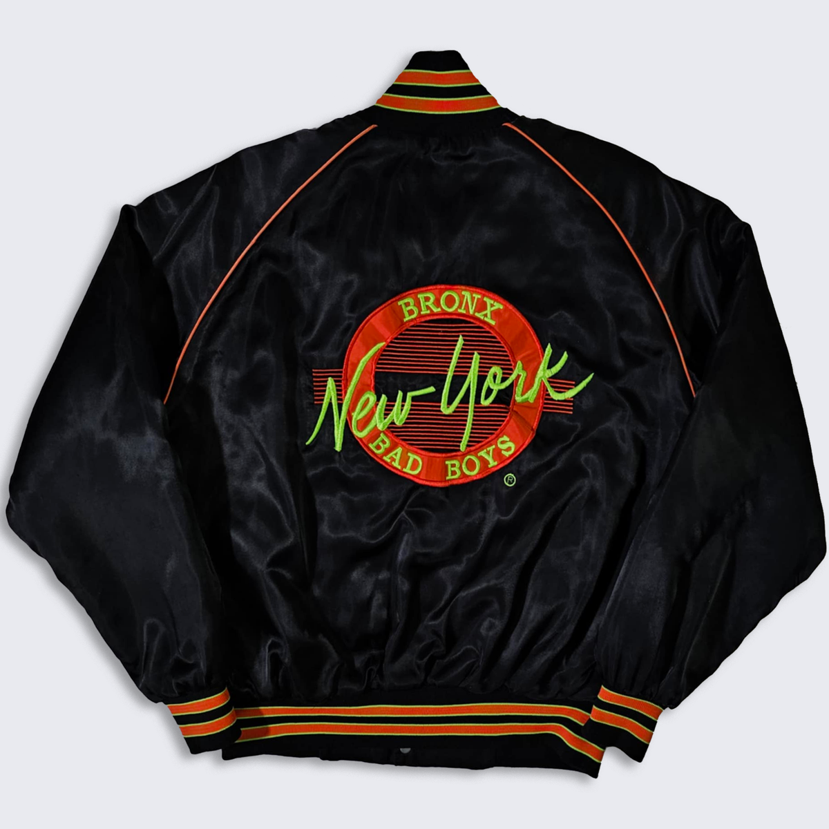 Bronx New York Vintage 90s Bad Boys Satin Bomber Jacket Bronx New York Vintage 90s Bad Boys Satin Bomber Jacket