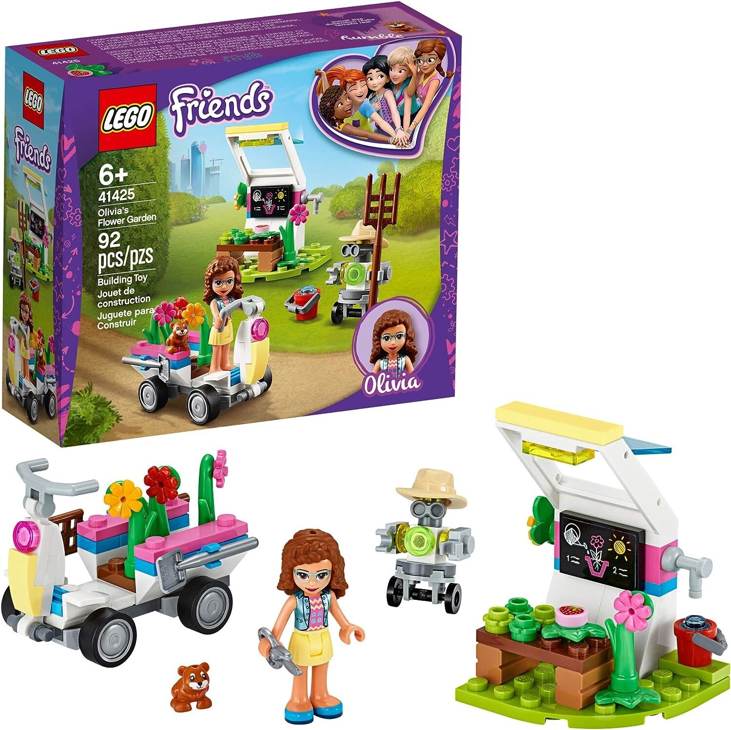 LEGO Friends Olivia's Flower Garden (41425), Used, Complete. Retired Set