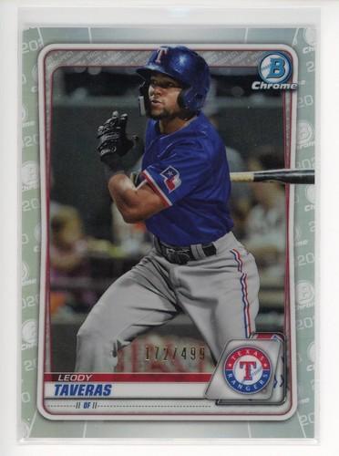 2020 Bowman Chrome Prospects Refractors #BCP127 Leody Taveras Rangers /499 - 第 1/3 張圖片