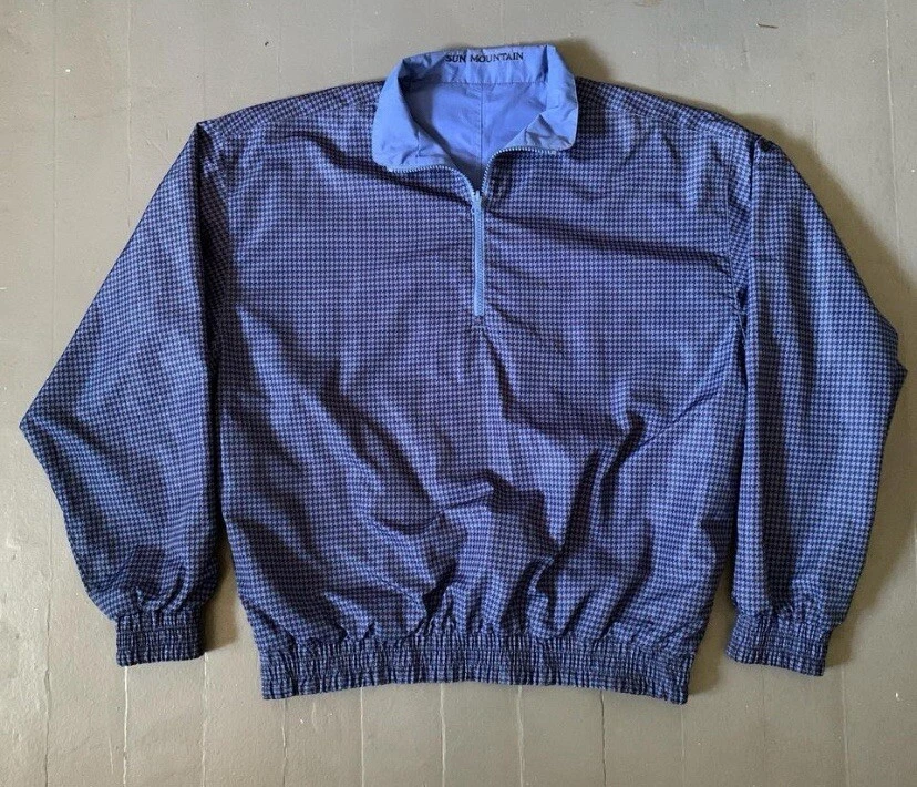 Vintage 90s Sun Mountain 1/4 Zip RainFlex Houndstooth Reversible - Women's M