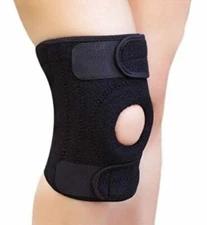 2pcs Black Neoprene Patella Elastic Knee Brace Fastener Support Guard Gym Sport