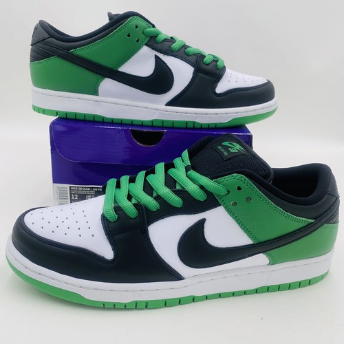 Nike SB Dunk Low Pro 'Classic Green' Men\u0026#039;s Size 12 White Black Shoes  BQ6817-302 | eBay