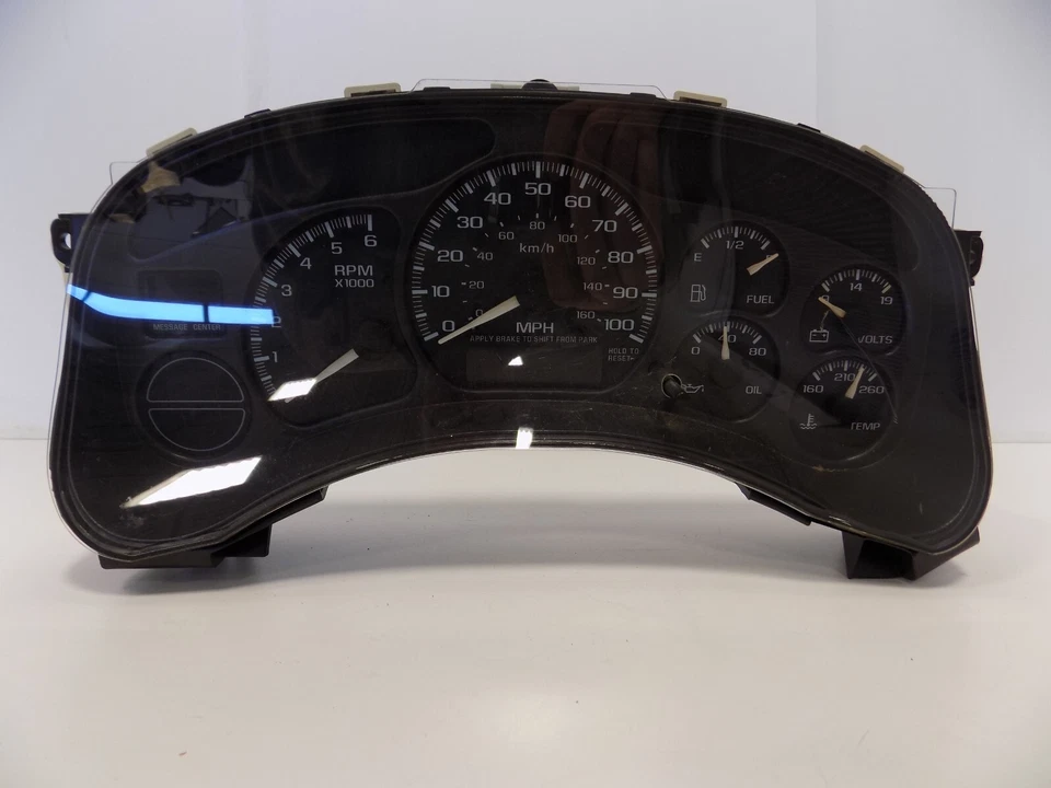 速度表仪表组原始设备制造商 2002 Tahoe Silverado Yukon 测试工作正常 — 第 2/4 张图片