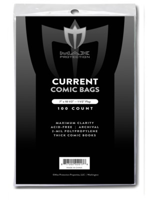 2000 MAX PRO THICK CURRENT MODERN COMIC BOOK ARCHIVAL POLY BAGS 7 X 10 1/2