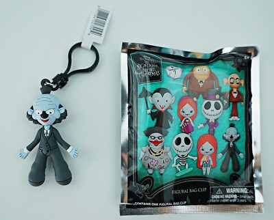 Nightmare Before Christmas Bag Clip Corpse Dad Keychain Keyrings 3D Figural Foam