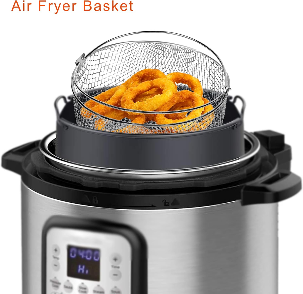 Instant Pot Air Fryer Basket for 6 & 8Qt with Steamer Accessory Instant Pot Air Fryer Basket for 6 & 8Qt with Steamer Accessory