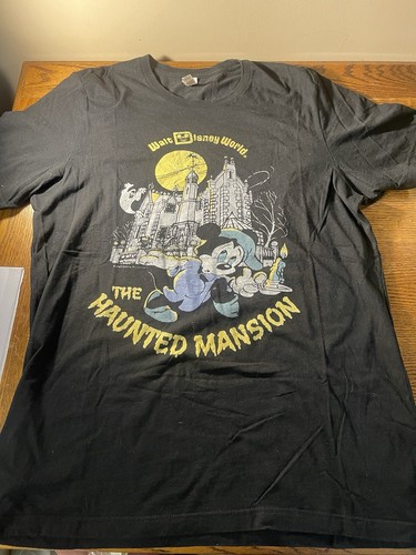 Damen-T-Shirt Canvas schwarz Walt Disney World The Haunted Mansion Mickey XL