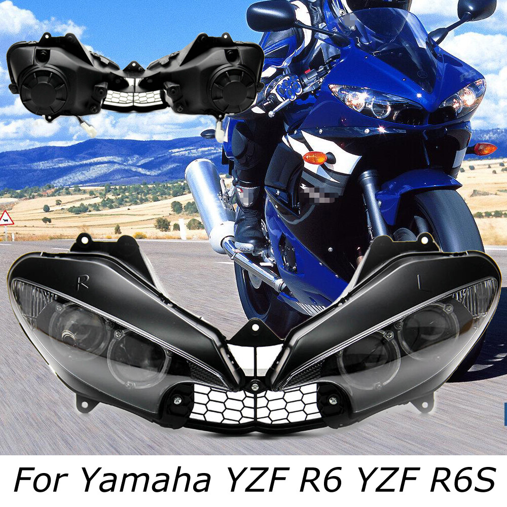 ABS Front Headlight ABS Headlight Assembly For Yamaha YZF-R6 1999 2000 ...