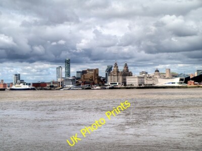 Foto 6x4 Liverpool Skyline, Blick von Monks Ferry Seacombe Blick über c2015