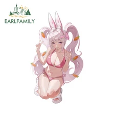 EARLFAMILY 5.1" Anime Sexy Bikini Bunny Girl Car Decals Motorcycle Trunk Sticker