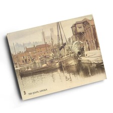 A6 PRINT - Vintage Lincolnshire - The Quays, Lincoln (b)