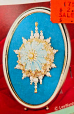 LeeWards CLASSIC JEWEL Framed Boutique Vtg Sequin Bead Christmas Ornament Kit