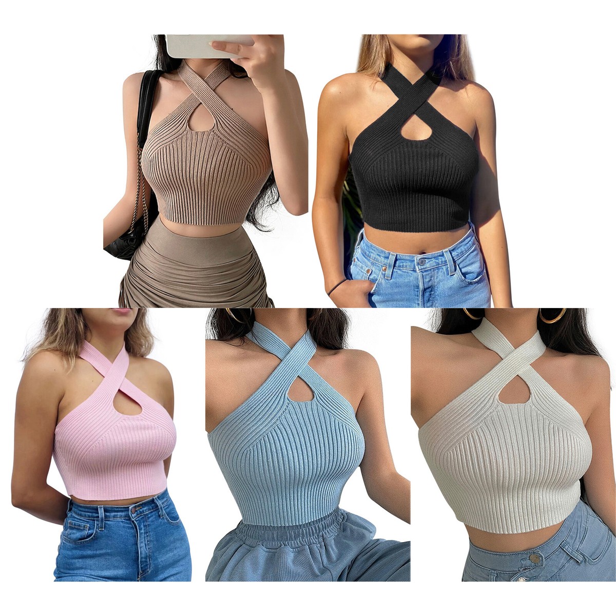 SUKU HOME 半袖ニット　knit crop tops How to Knit a Crop Top Tutorial - YouTube