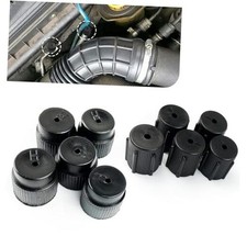10 PCS Car A/C Valve Core Caps, R134a A/C High  Low Pressure Port Caps, R134a