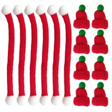 20 Pcs Tiny Knitting Hats Mini for Crafts Christmas Scarfs Dolls