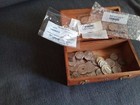 vi tage old wood box with colectible coins — photo 5
