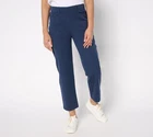 Anybody Women's Pants Sz M Tall All-Stretch Twill Straight Leg Ankle Blue